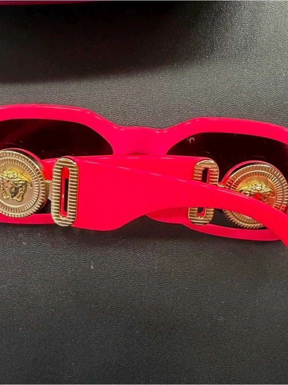 Versace Black Sunglasses Case with Gold Logo